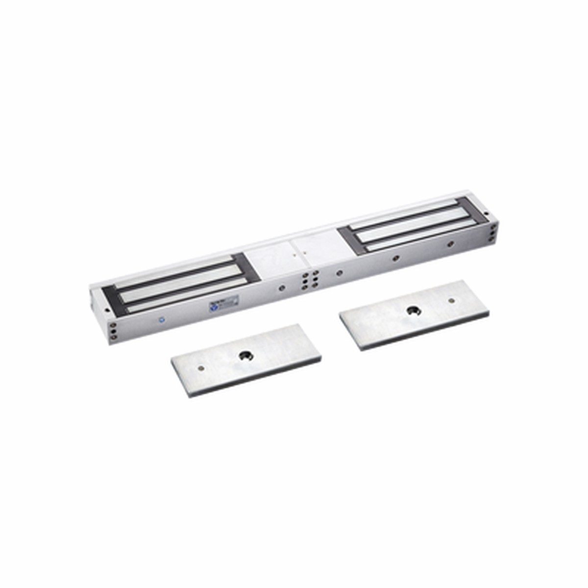 Chapa Magntica Doble para Aplicacin en Puertas de Doble Hoja. 1200 lbs(x 2). LED