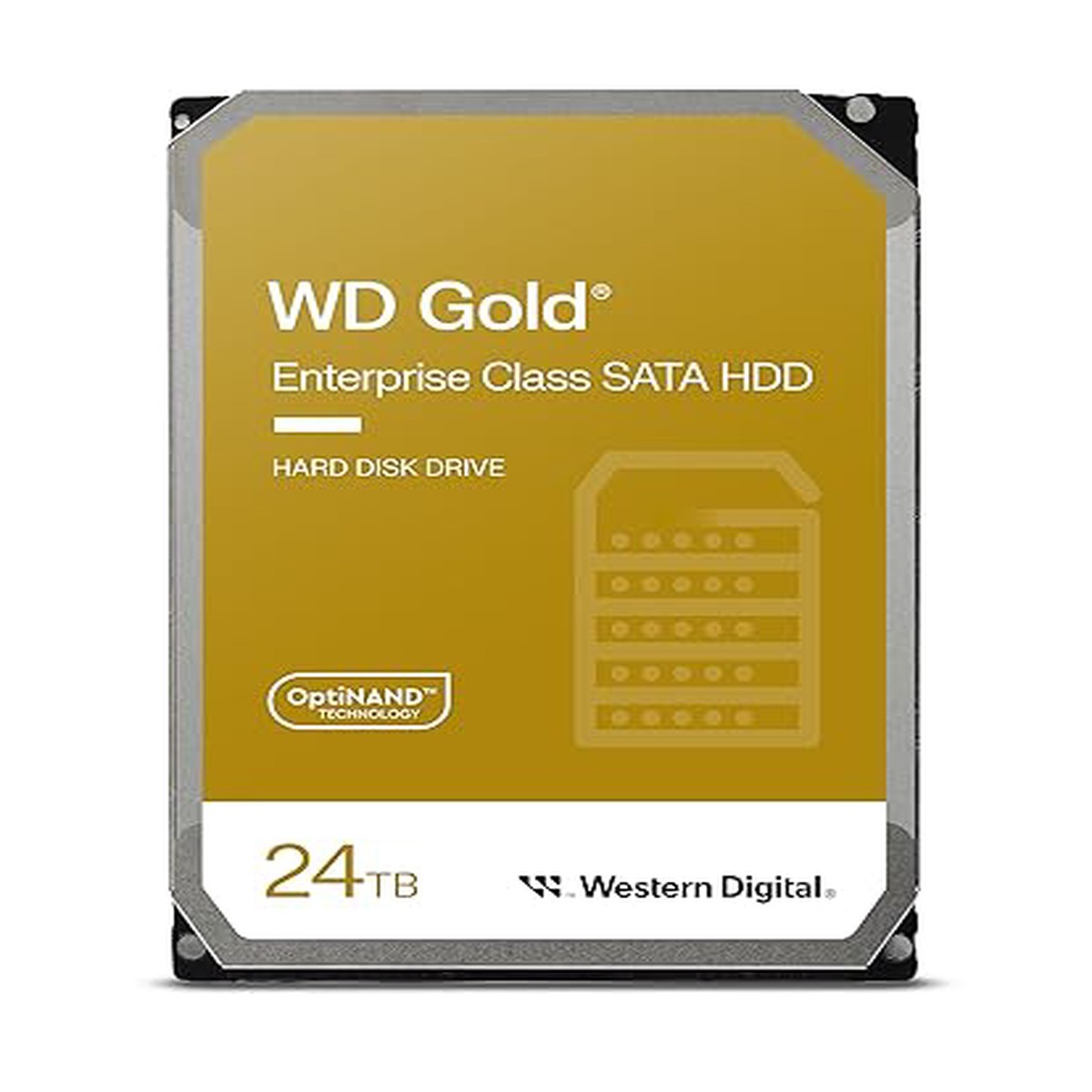 Western Digital 24TB WD Gold Enterprise Class SATA Internal Hard Drive HDD - 7200 RPM, SATA 6 Gb/s, 512 MB Cache, 3.5" - WD241KRYZ