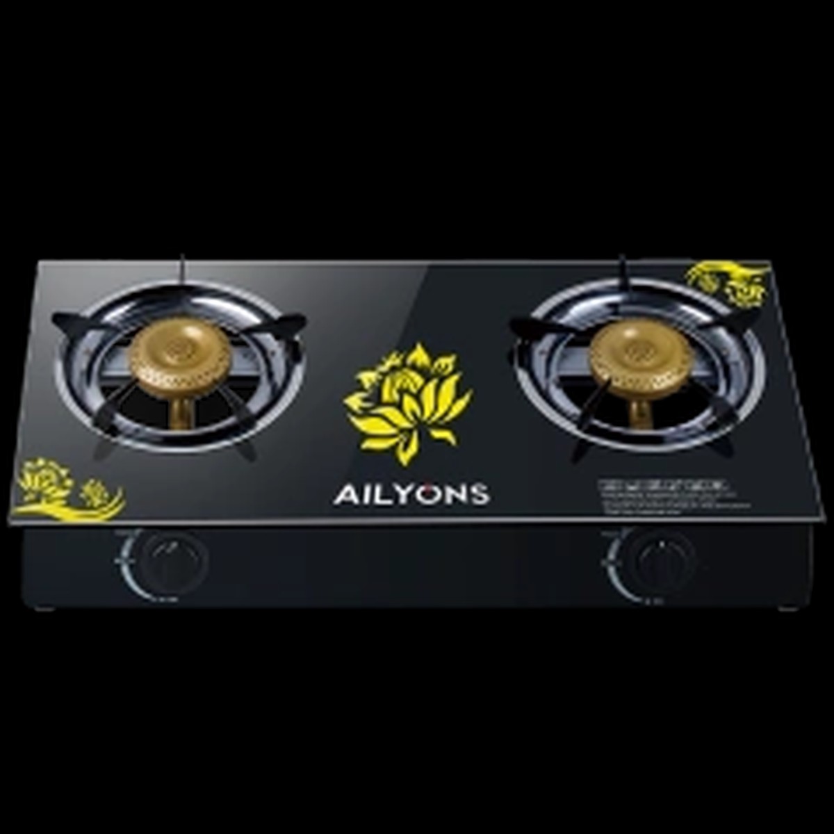 AILYONS GS014-5 2 Burner Gas Cooker Stainless Steel  Compact Design, Efficient Cooking & Durable Build